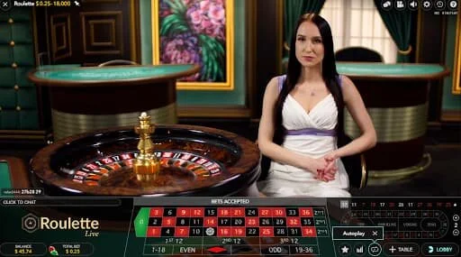 Live Roulette mit Dealer bei Vodds Casino